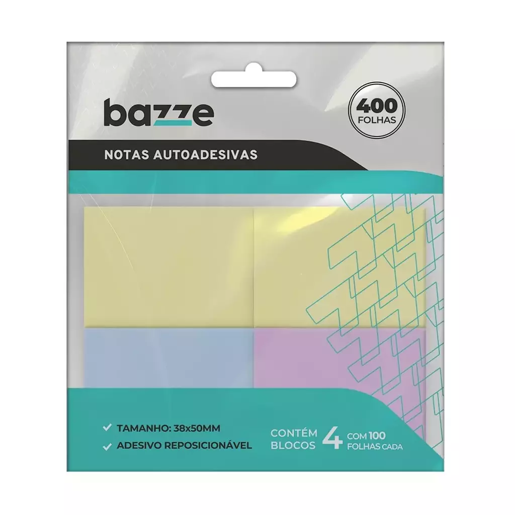 NOTA AUTOADESIVAS 38X50MM 4X100F (BAZZE)